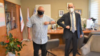 פגישת נגיד בנק ישראל, פרופ' ירון, ויו"ר ההסתדרות, בר-דוד (קרדיט: דוברות ההסתדרות)
