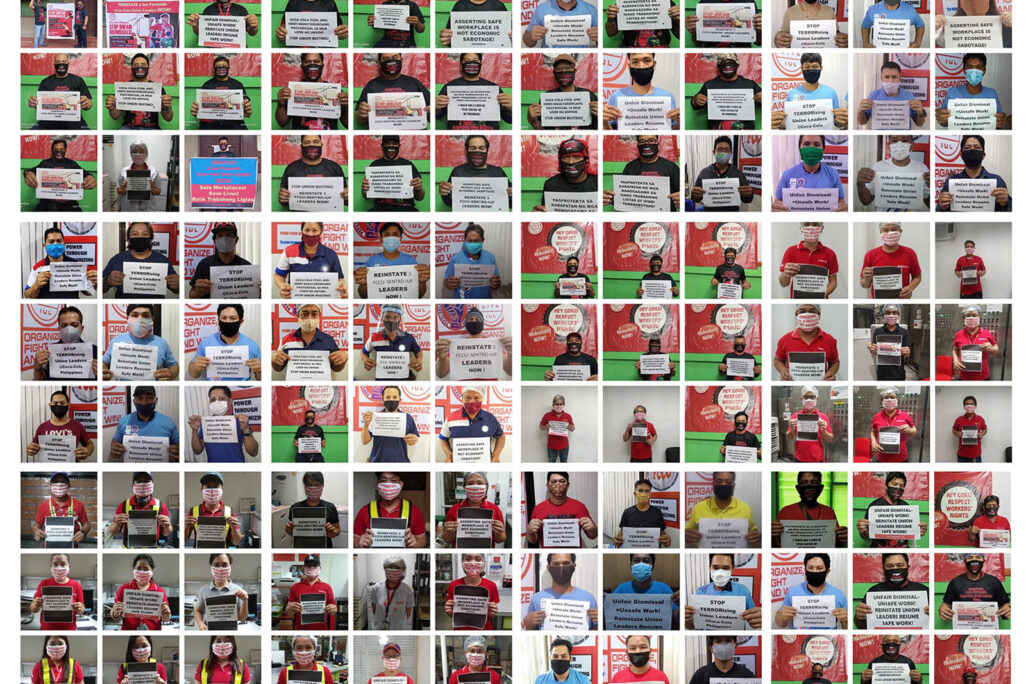 קמפיין עובדי קוקה-קולה (קרדיט: ITUC)