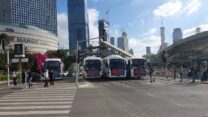 מחאת נהגי ההסעות (צילום: רוזנבאום תקשורת)