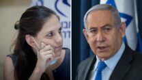 ראש הממשלה בנימין נתניהו, ומנכ"לית משרד האוצר קרן טרנר (צילום: אוליביה פיטוסי/ יונתן זינדל/פלאש90)
