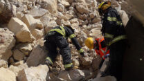 מחצבת עציונה, סמוך לבית שמש, בה נהרג עובד בן 72. (צילום: צוות הצלה)