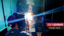 ניסים בוחבוט בעבודה במכללה לריתוך בתל אביב (צילום: ניצן צבי כהן)