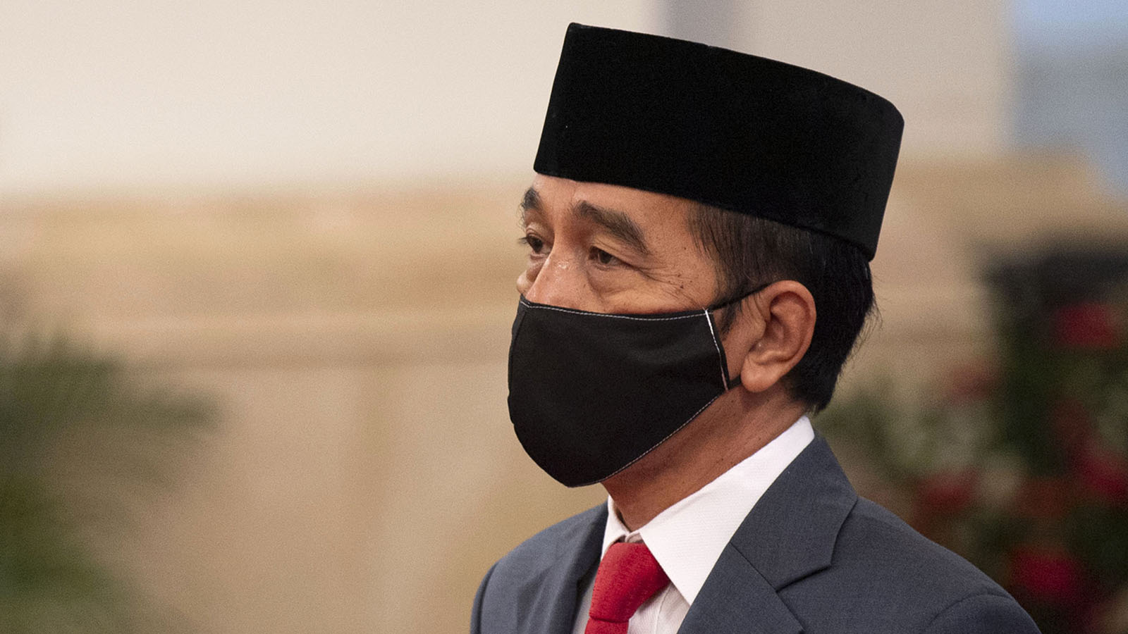 נשיא אינדונזיה, ג'וקו וידודו. 30 באפריל. (Sigid Kurniawan/Pool photo via AP)