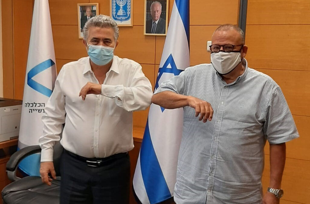 Finance Minister Amir Peretz and Histadrut Chairman Arnon Bar-David (Photograph: Histadrut spokesperson)