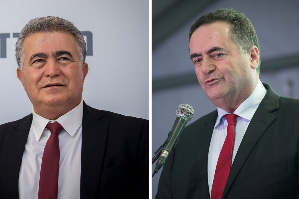 ישראל כ"ץ ועמיר פרץ (צילומים: נעם ריבקין / יונתן זינדל / פלאש 90) ישראל כ"ץ ועמיר פרץ (צילומים: נעם ריבקין / יונתן זינדל / פלאש 90)