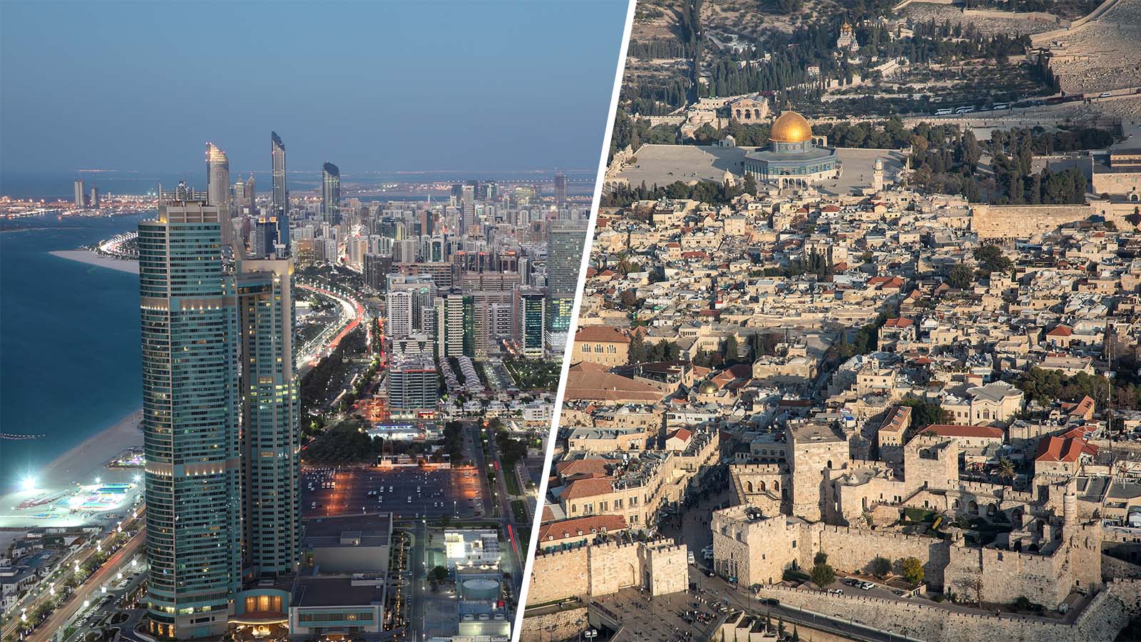 ירושלים ואבו דאבי. (צילומים: משה שי/פלאש90| Shutterstock)