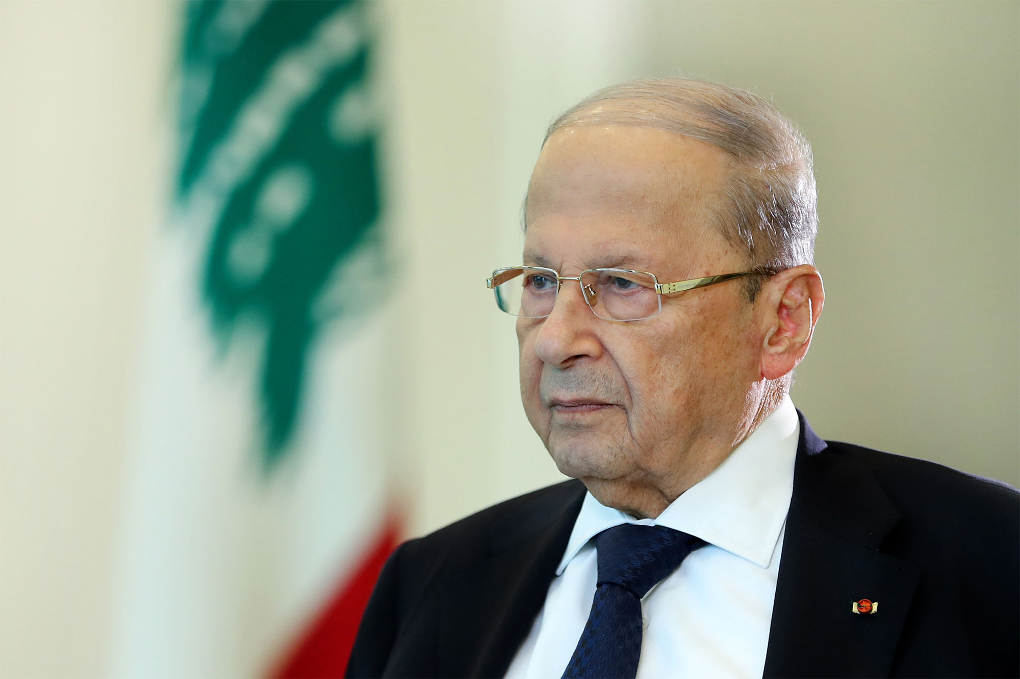 נשיא לבנון, מישל עאון (Photo by LEBANESE PRESIDENCY / HANDOUT/Anadolu Agency via Getty Images)
