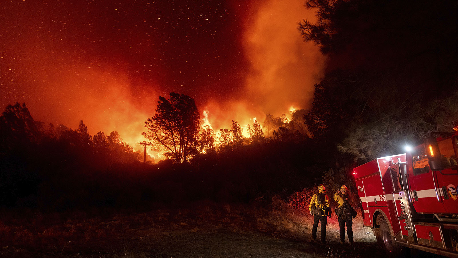 השריפות בקליפורניה (צילום: AP Photo/Noah Berger)