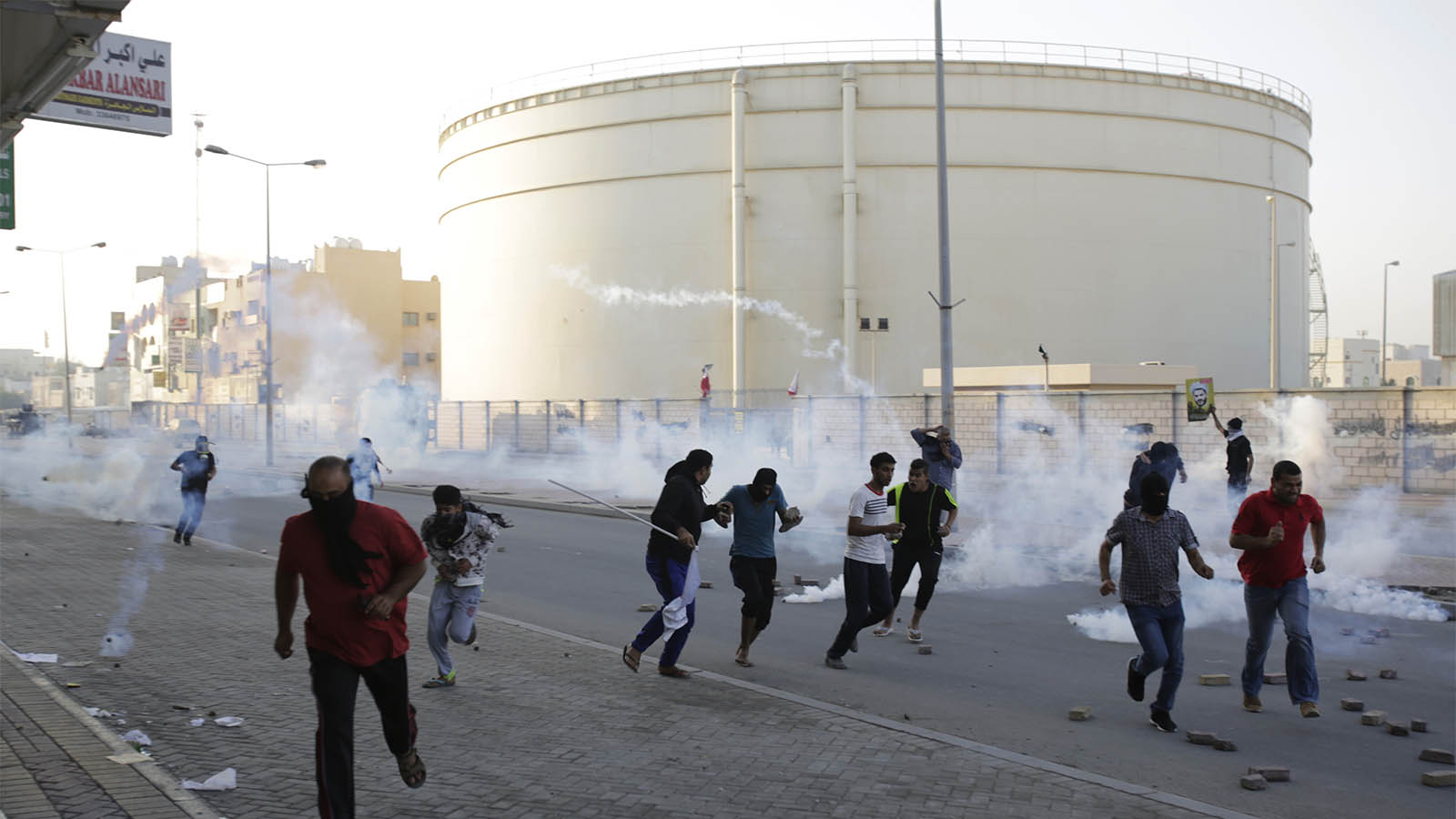 הפגנות נגד המשטר בבחריין. ינואר 2016 (AP Photo/Hasan Jamali)