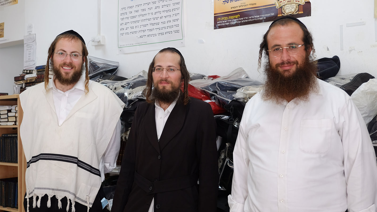 From left to right, Benjamin Kirshenbaum, Israel Holtzman and Chaim Gottlieb. (Photo: David Twersky)