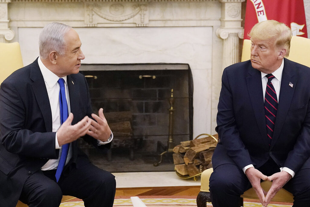 הסכם השלום בין ישראל איחוד האמיריות.ובחריין. (צילום: AP Photo/Alex Brandon)
