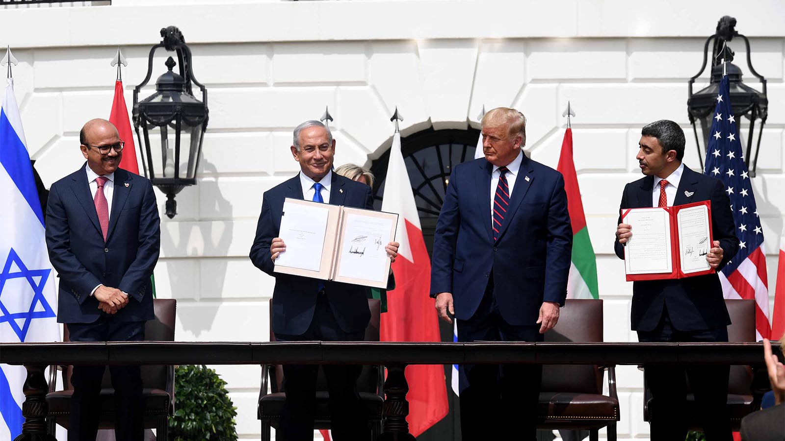 توقيع اتفاقية السلام بين إسرائيل، الامارات العربية المتحدة والبحرين (تصوير: آفي اوحيون / مكتب الصحافة الحكومي)