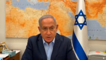 ראש הממשלה בנימין נתניהו בשידור חי בדף הפייסבוק שלו. (צילום מסך)