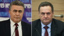 שר האוצר ישראל כ"ץ, שר הכלכלה אמיר פרץ. (צילום: פלאש 90, תומר נאוברג/פלאש 90)