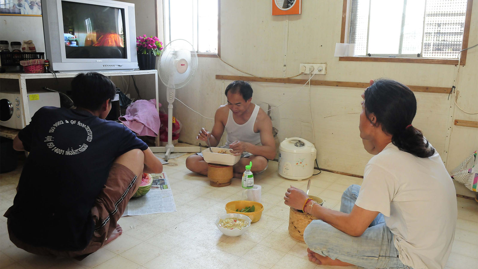 עובדים תאילנדים ממושב היוגב. למצולמים אין קשר לכתבה (צילום: תומר ניוברג/ פלאש 90)