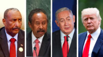טראמפ, נתניהו, חמדוק ואל בורהאן . (צילום: AP Photo/Alex Brandon / הדס פרוש/פלאש90 / AP Photo/Amr Nabil / AP Photo/Kevin Hagen)