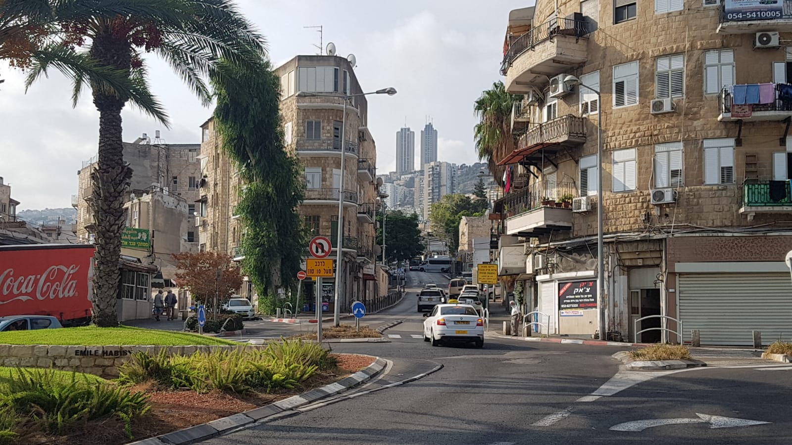 الشوارع التي جرت فيها المظاهرة في حي وادي النسناس في حيفا، 2020 (تصوير: شاي نير)
