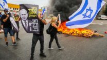 הפגנת בעלי עסקים בראשון לציון, 1 בנובמבר 2020 (צילום: פלאש 90).
