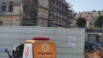 זירת תאונת העבודה באתר בנייה (צילום ארכיון: איחוד הצלה)