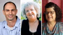 פרופ' ענת זהר, ד"ר מיכל רזאר, וד"ר אדם הישראלי (צילום: אלבום פרטי, אפרת אשל)