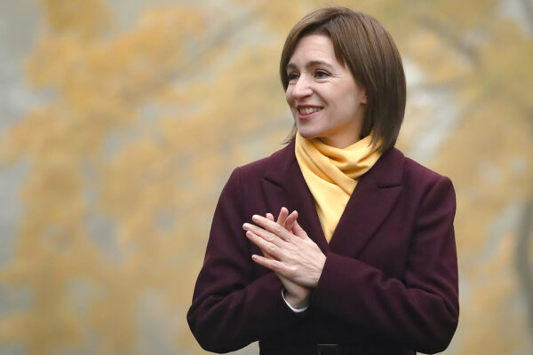 מאיה סנדו, הנשיאה הנבחרת של מולדובה (צילום: AP/Roveliu Buga)