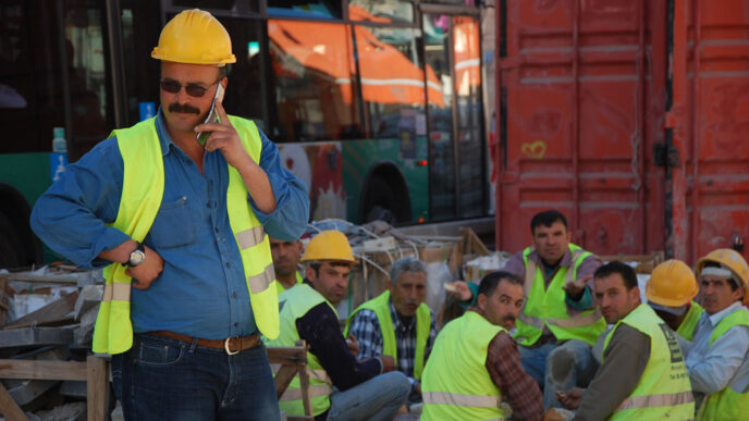 Construction workers (Photo: Rachel Seroti/Flash 90).
