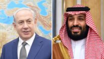 הנסיך מוחמד בן סלמאן וראש הממשלה בנימין נתניהו (צילומים: Mandel Ngan/Pool Photo via AP ועמוס בן גרשון/לע"מ)