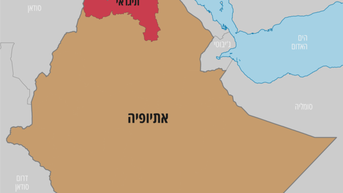 מפת אזור תקיפת המורדים במדינת המחוז תיגראי בצפון אתיופיה (גרפיקה: אידאה)
