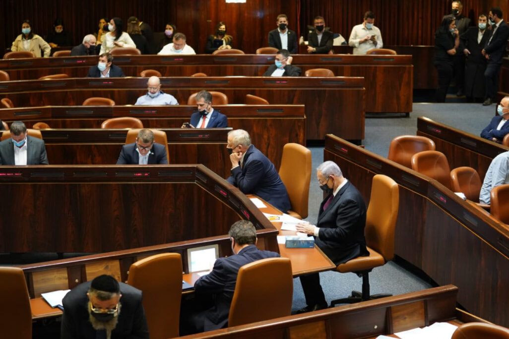 מליאת הכנסת בדיון על הצעות החוק לפיזור הכנסת. (צילום: דוברות הכנסת - דני שם טוב)