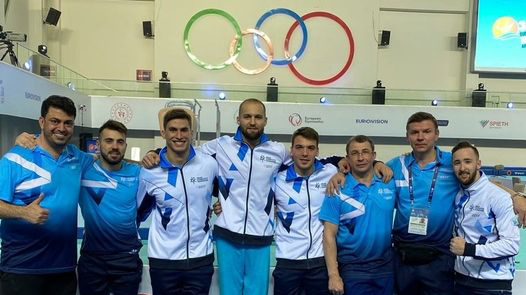נבחרת ההתעמלות של ישראל באליפות אירופה (צילום: מתוך עמוד הפייסבוק של הוועד האולימפי בישראל)