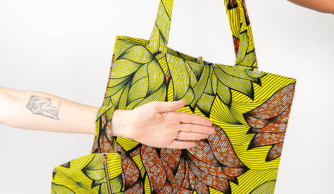 Kuchinate bag and purse. &quot;We started importing African fabrics, and expanded into the production of African bags, purses and bracelets&quot; (Photo: Aya Wind)
