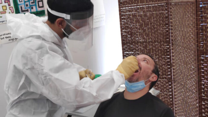 Aryeh Kogan, vice principal of HaKfar HaYarok, was tested for coronavirus at the school (Photo: private album)