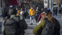 מחנה יהודה, ירושלים, בזמן הסגר השלישי (צילום: אוליביה פיטוסי/פלאש 90)