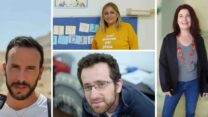 מימין ועם כיוון השעון: שרון מישקובסקי, פליקס שלמייב, אביתר תורג'מן ענת זאדה (צילומים: אלבום פרטי)