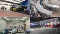 חדרי ניתוח ורחבות אמבולנסים ריקות בבתי החולים הציבוריים (צילום: מאבק בתי החולים הציבוריים)