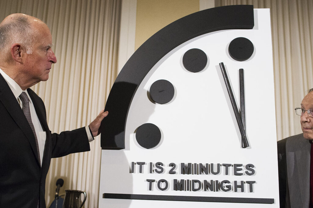 שעון יום הדין (צילום ארכיון: AP/Cliff Owen)