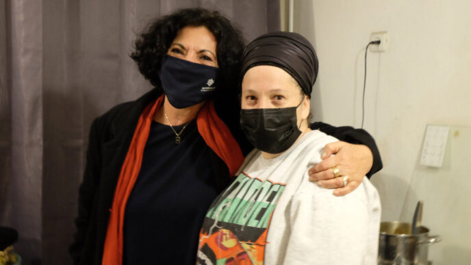 Mutual Aid Fund: Mirella Mikhalovich, social worker, pictured on left: "I have spoken to more than 260 families in the last two months." (Photo: David Tversky)