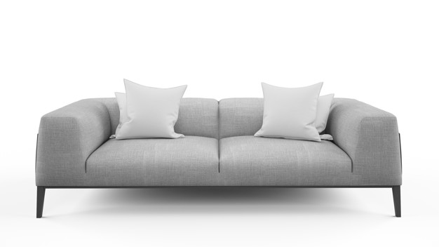 two-seater-gray-sofa-with-two-cushions-isolated_176382-98 צילום:freepik