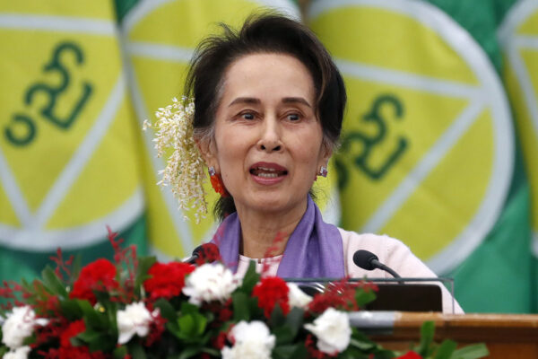 מנהיגת מיאנמר, אונג סן סו צ'י (AP Photo/Aung Shine Oo, File)