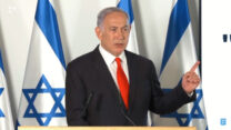 ראש הממשלה בנימין נתניהו מדבר במסיבת עיתונאים, 2 פברואר, 2021. (צילום מסך)
