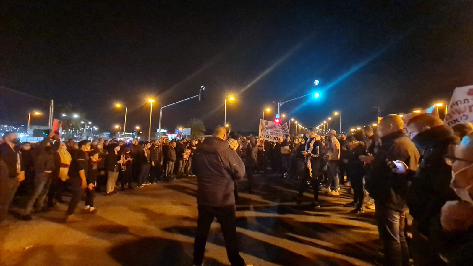 מחאה בטמרה, פברואר 1, 2021. (צילום: מקבולה נסאר)