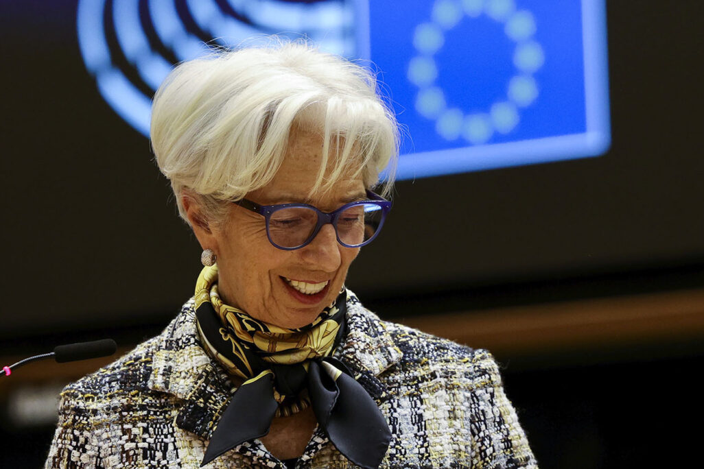 כריסטין לגארד, נשיאת הבנק המרכזי האירופי (צילום: AP Photo/Olivier Matthys, Pool)