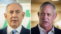 יו"ר המחנה הממלכתי, בני גנץ וראש הממשלה נתניהו (צילומים: יונתן זינדל, דוד כהן / פלאש90)