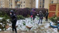 שלג בבית הספר ממ"ד איתן בירושלים (צילום: בית הספר ממ"ד איתן)