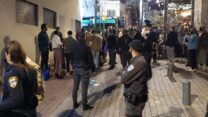 המסיבה בתל אביב. "הזינוק בתחלואה יהיה רשום על שמכם" (צילום: דוברות המשטרה)