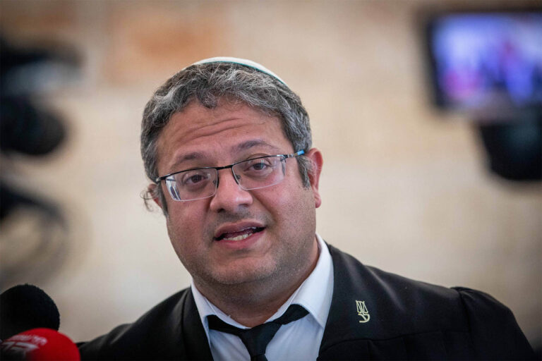 השר איתמר בן גביר. "גם ביחס לניסיון שלי עם שרים אחרים – השר הנוכחי זמין וקשוב אלינו מאוד" (צילום: יונתן זינדל/פלאש90)