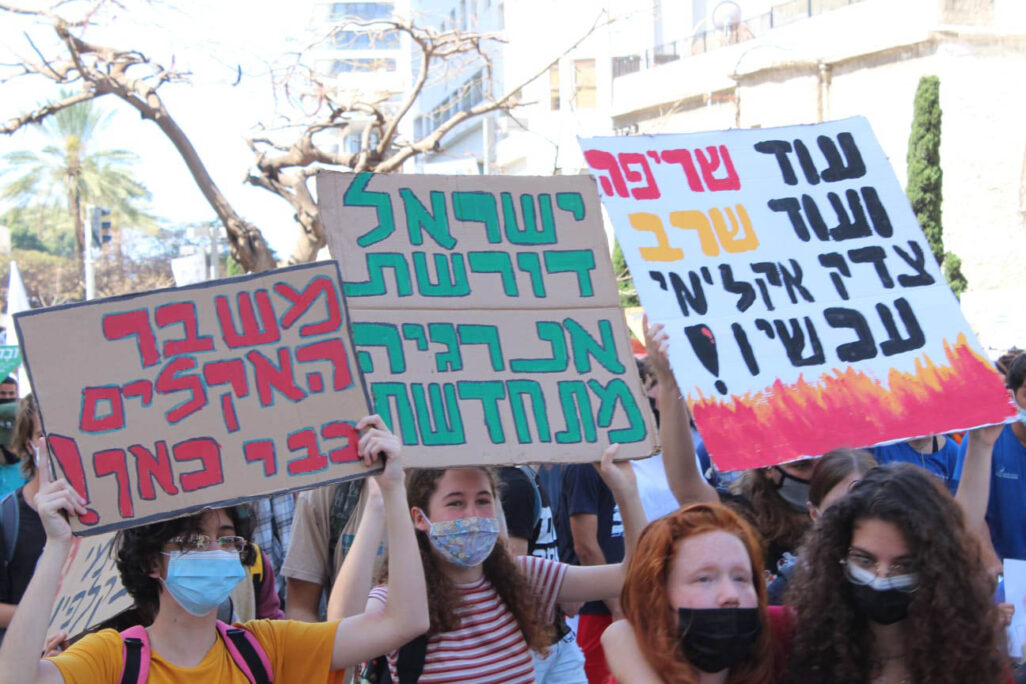 מחאת האקלים בתל-אביב (צילום: מגמה ירוקה)