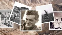 חגי אבריאל (במרכז). "הוא סייר הרבה במרחבים האדירים של הנגב, והתאהב במקום" (צילומים: אלבום פרטי, ארכיון משאבי שדה וארכיון שדה בוקר)