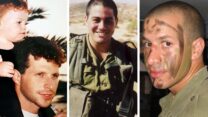 יונתן עברון ז"ל, אסף ביתן ז"ל ויותם רהט ז"ל ובנו גיא. "התערוכה הזאת מדברת על הבחירה בחיים, גם מהמקום של האובדן" (צילום: אלבום פרטי)