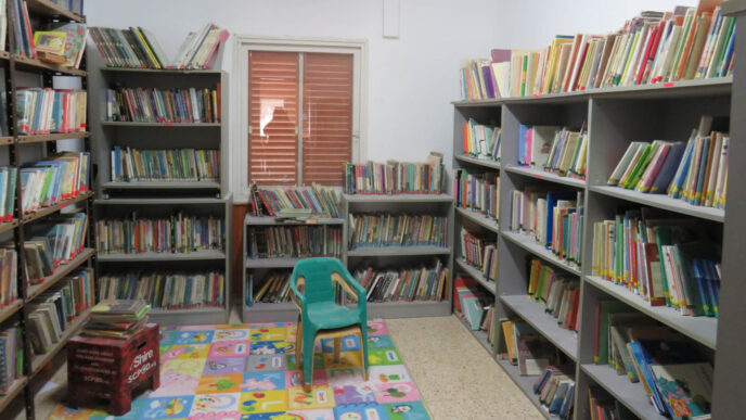 ספריית יחדים במרכז הקהילתי בכרם שלום. &quot;העובדה שמדובר בקיבוץ מעורב מחזקת את הקהילה&quot; (צילום: הדס יום טוב)